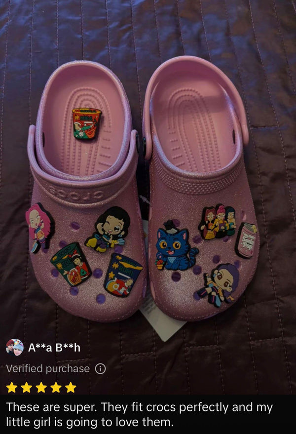 Styled Crocs with charms