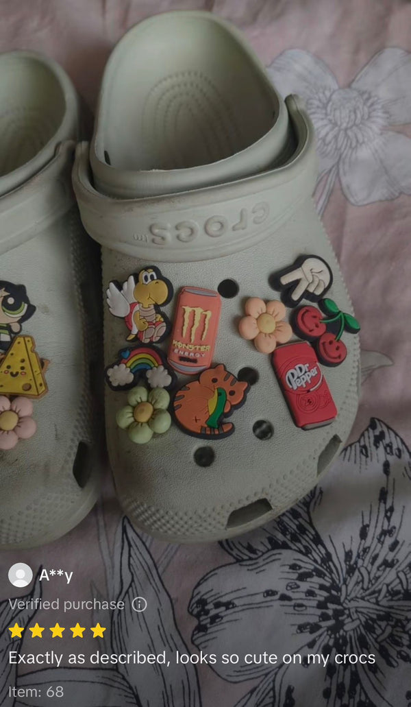 Styled Crocs with charms