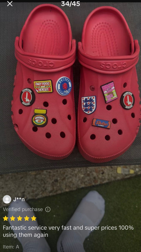 Styled Crocs with charms