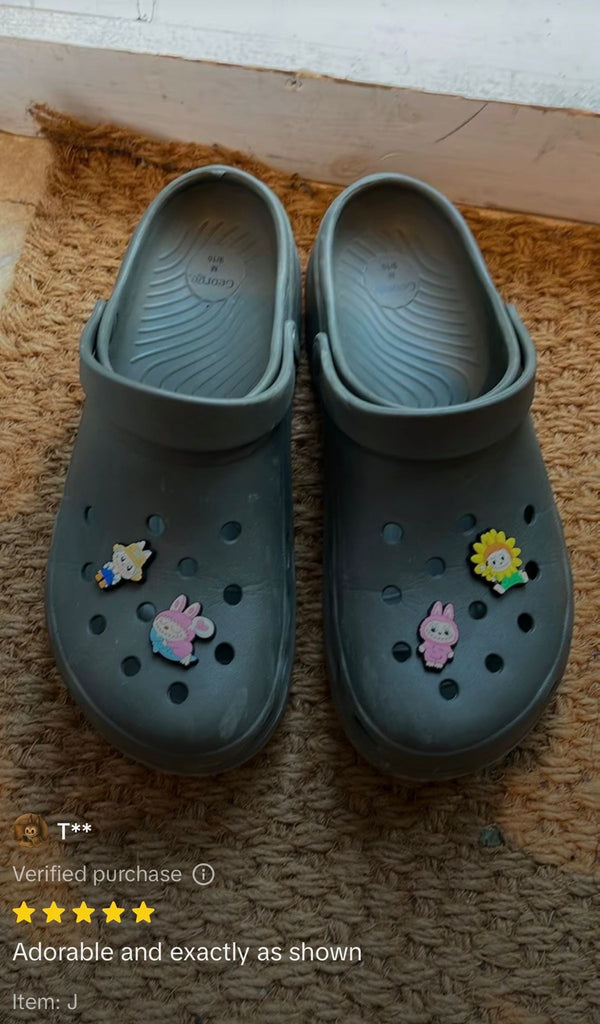 Styled Crocs with charms