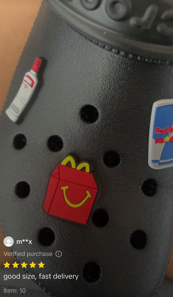 Styled Crocs with charms