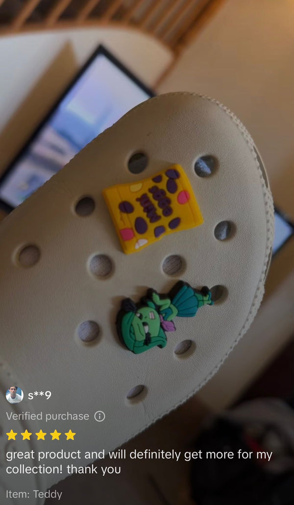 Styled Crocs with charms