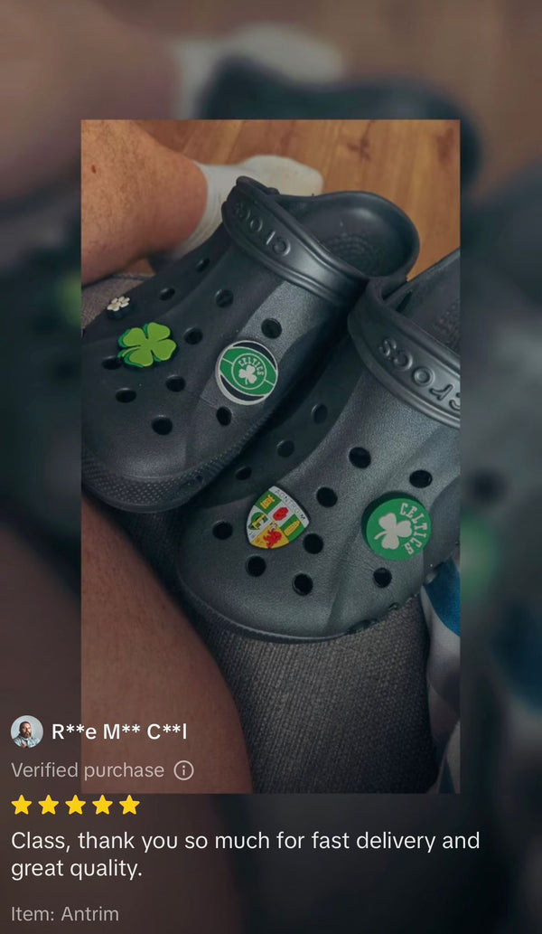 Styled Crocs with charms